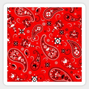 Red Paisley Seamless Pattern Sticker